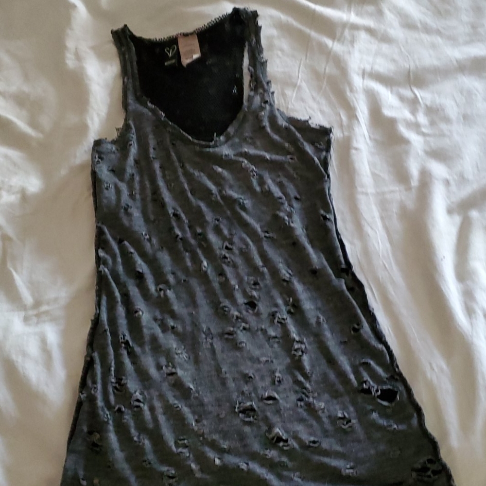 Women's small distressed tank top